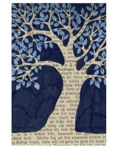 old book tree painting