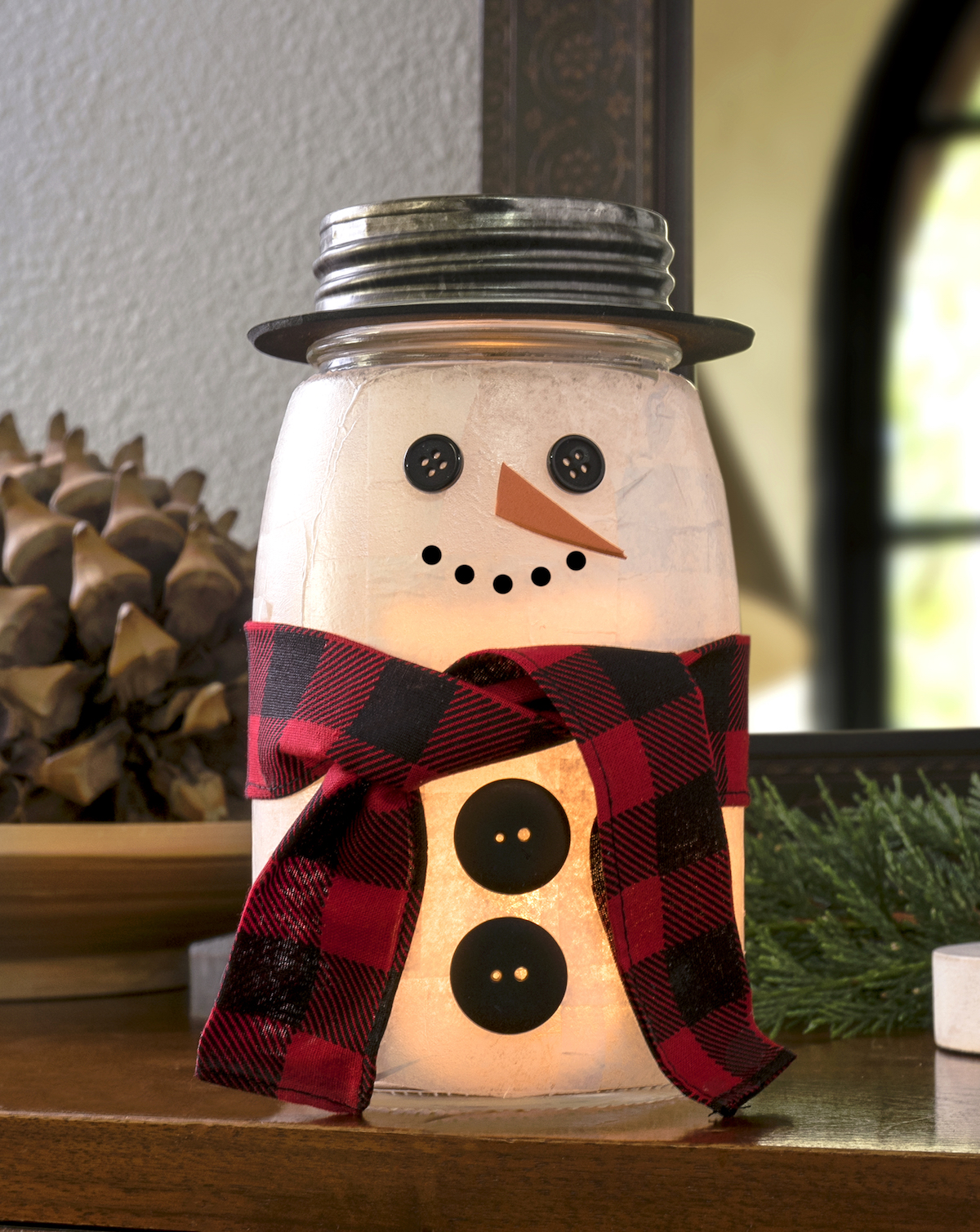 snowman candy jar