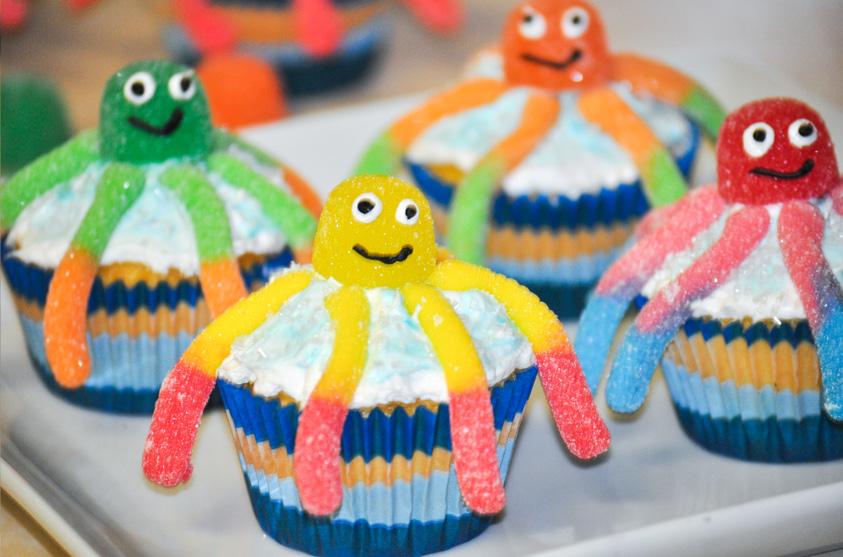 Octopus cupcakes