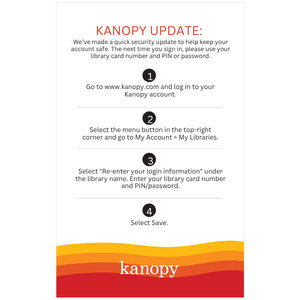Kanopy update instructions