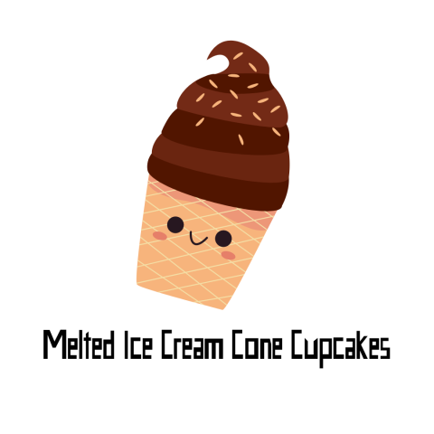 Melted Ice Cream Cone Cupcakes