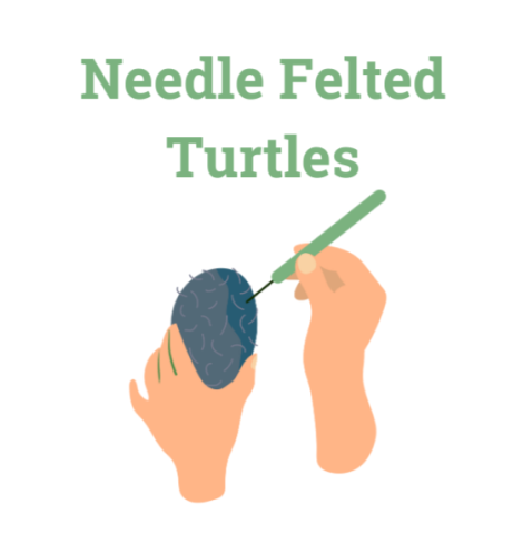 needle felted turtles