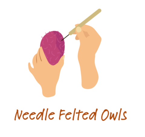 needle felted owls