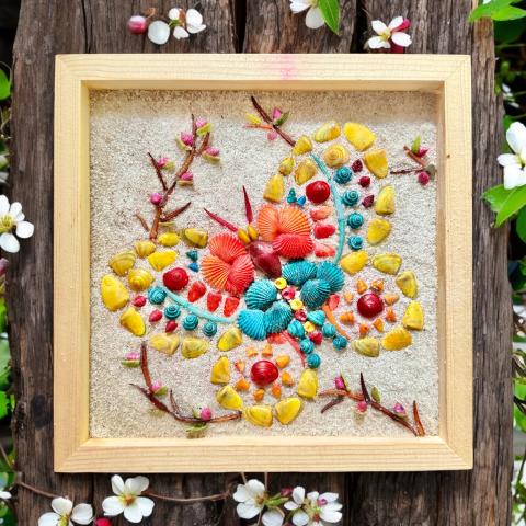 butterfly seashell art 