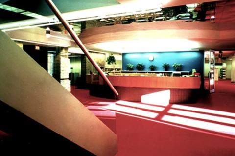 Library with red carpet