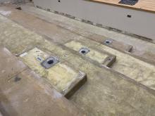 Holes being drilled in Theater